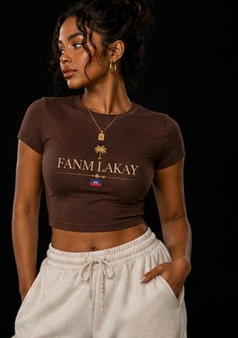 FANM LAKAY CROP TOP BROWN EDITION