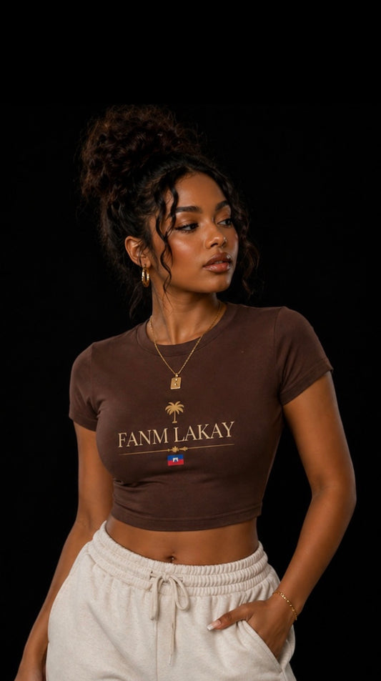 FANM LAKAY CROP TOP BROWN EDITION