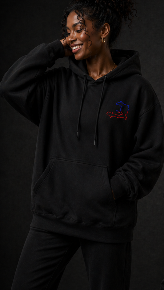 AYITI HISTORY BLACK HOODIE UNISEX