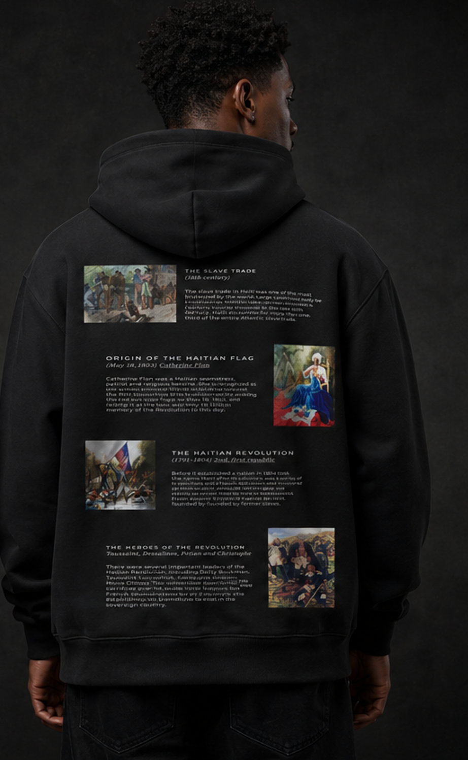 AYITI HISTORY BLACK HOODIE UNISEX