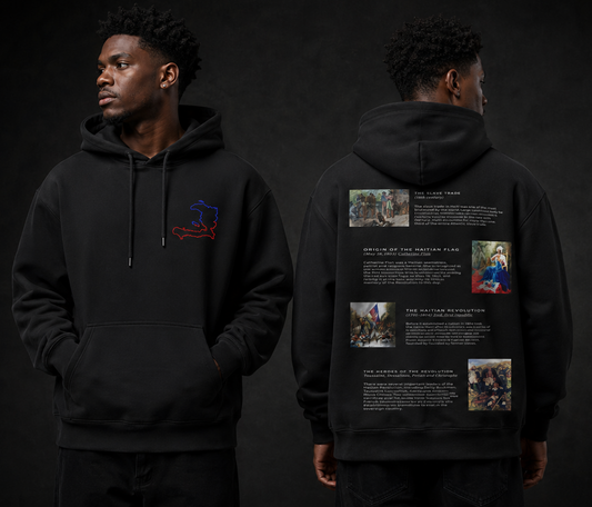 AYITI HISTORY BLACK HOODIE UNISEX